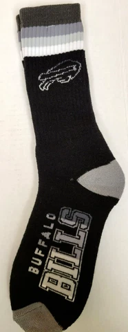 NFL Buffalo Bills Men's Socks, New (PLATINUM DUECE) Cover