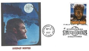 1997 3172 32 cent Wolf Man by Universal Studios Hollywood FDC - Picture 1 of 1