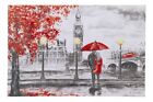 HEINE LED Bild "London im Regen" grau/rot ca.40/60/2,5cm UVP: 59,90€ 10.64