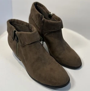 Bota de gamuza con cremallera lateral X-Appeal para mujer talla 6 en color tostado - Imagen 1 de 10