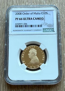 Malta 2008 Gold 10 Scudi NGC PF66UC - Picture 1 of 2