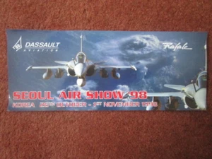 ULTRA RARE AUTOCOLLANT STICKER DASSAULT AVIATION RAFALE SEOUL AIR SHOW 98 KOREA - Imagen 1 de 1