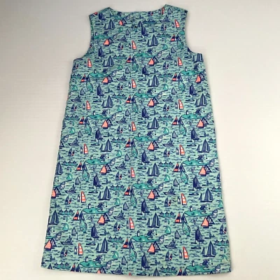 Vestido Vineyard Vines menina comprimento 8 joelhos veleiro Pampanga divertido núcleo de verão ex - Imagem 1 de 4