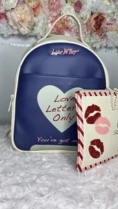 Betsey Johnson Backpack Large Luv Betsey Love Letters Purple Bag Valentines NWT - Picture 1 of 18