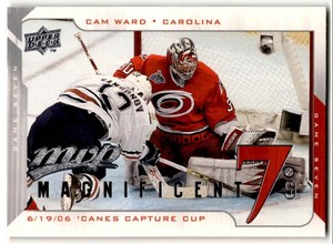 2008-09 Upper Deck MVP Magnificent Sevens Cam Ward #M7-CW Carolina Hurricanes