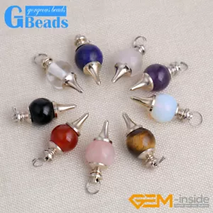 Necklace Ball Dowsing Chakra Quartz Pendulum for Divination Pendant Charm Stone - Picture 1 of 57