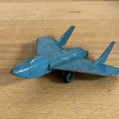 Avión Midgetoy Azul Militar Marina Metal Rockford Ill 3 1/8 x 3 1/2 Foto 1 de 4