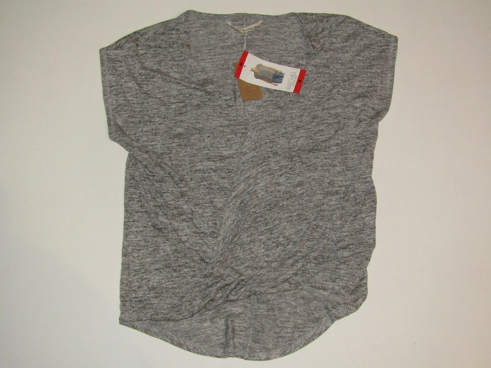 Camiseta para mujer RACHEL ROY brezo carbón envolvente frontal S/S cuello en V nueva con etiquetas M mediana Foto 1 de 1