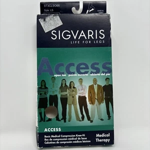 SIGVARIS Life for Legs - 973CLS066  - Size LS 30-40 mmHg Knee HI - Open Toe - Picture 1 of 7