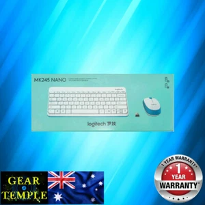 New Logitech MK245 Wireless Keyboard Mouse Combo 2.4Ghz Protable Set White - Picture 1 of 1