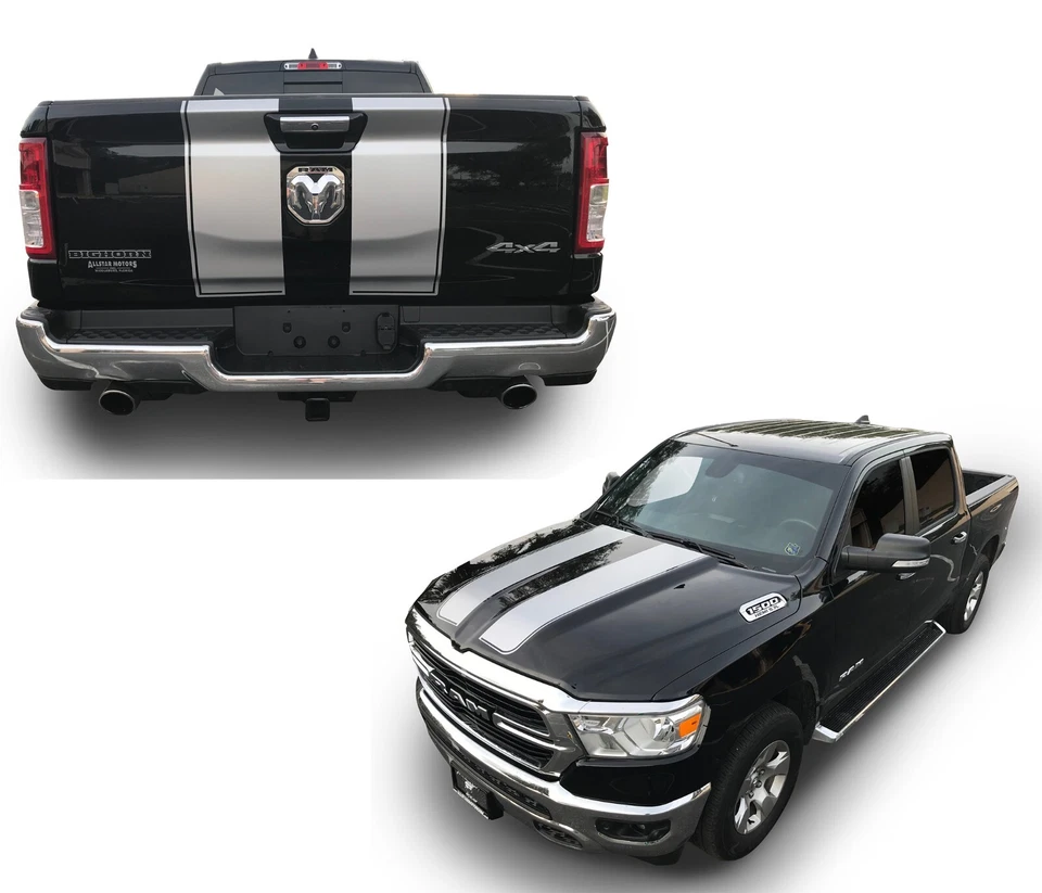 2019-2025 For Ram 1500 Decals Rally Hood Stripes Tailgate Graphics 3M Stickers - Изображение 1 из 4