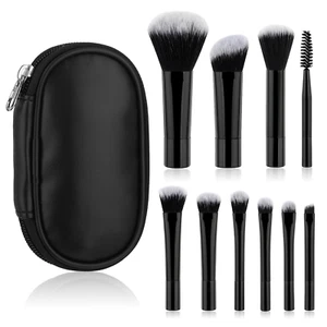 10 Pcs Travel Makeup Brush Set Mini Makeup Brushes Travel Size with Pack Portabl - Picture 1 of 12
