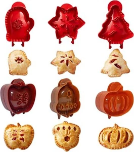 6PCS Hand Pie Molds for Baking Mini Maker Christmas Party Supplies Dough Presser - Picture 1 of 2