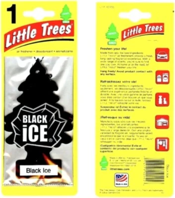 Little Trees Hanging Air Freshener Black Ice Home Car Scents 1 pack