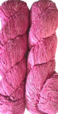 500 Grams Himalaya Recycled Pink Colour Soft Sari Silk Yarn Hand Knitting - Image 1 of 2