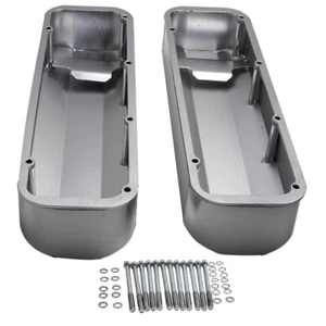 Big Block Brushed Finish Aluminum Valve Cover 1968-Up For Ford BBF 429 460 V8 - Picture 1 of 11