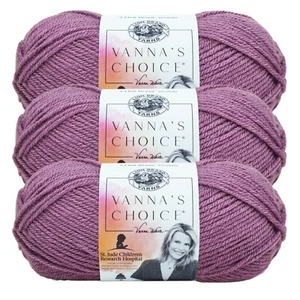 (3 Pack) Lion Brand Yarn 860-146I Vanna's Choice Yarn, Dusty Purple - Picture 1 of 6