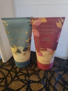 NWT Bath & Body Works Lakeside Citrus & Pinkberry Clouds Creamy Body Scrub 8oz - Picture 1 of 2