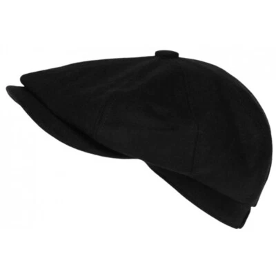 Beret Casquette Gavroche Noire en Feutre Tradition Chic Anster-Taille unique - Photo 1/4
