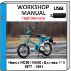 HONDA NC50 NA50 EXPRESS 1977 1978 1979 1980 SERVICE REPAIR SHOP MANUAL USB