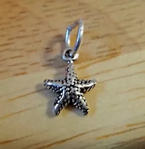 Dije de caparazón de estrella de mar dije de plata esterlina pequeño 10x8 mm - Imagen 1 de 3