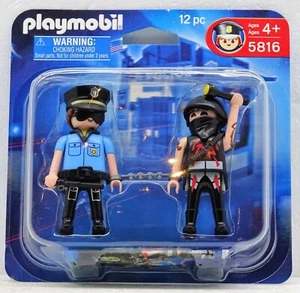 BLISTER DUO PACK POLICE USA Playmobil POLIZEI 5816 v.`06 > Sheriff OVP NEU RAR ! - Picture 1 of 3