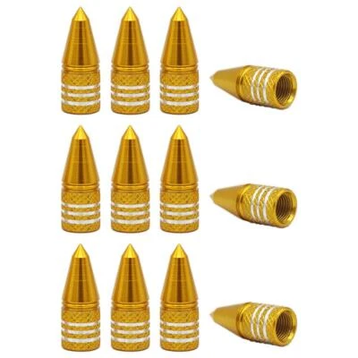 12 Stück YOU.S Ventilkappen Ventil Kappe Spike in Gold für Auto PKW LKW Motorrad - Bild 1 von 2