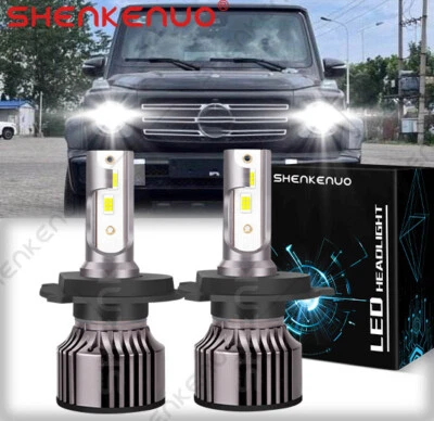 Para Mercedes-Benz G500 2002-2008 2X H4 9003 Bombillas LED haz alto-bajo 6000K Foto 1 de 4