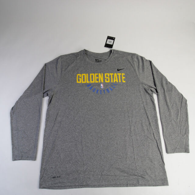 Youth Nike Heathered Gray Golden State Warriors Practice Logo Legend Long  Sleeve Performance T-Shirt