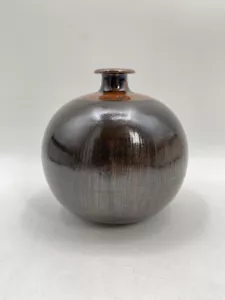 * STUDIOKERAMIK VASE RUND HORST KERSTAN KUGELVASE KERAMIK KUNST VINTAGE - Bild 1 von 12