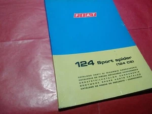 Catalogo ricambi Fiat 124 Sport Spider 1600/1800 - Foto 1 di 2