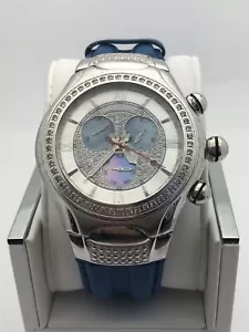 Joe Rodeo Men's Stainless Steel Leather Blue Band Watch RJ00470 - Picture 1 of 6