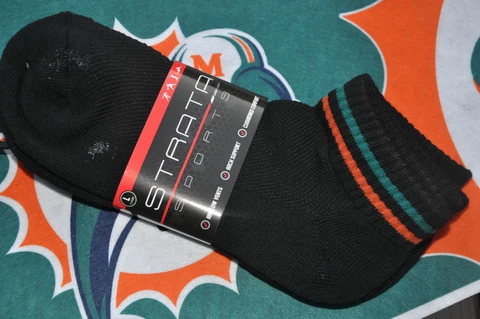 Casual Miami Dolphins Unique ANKLE SOCKS 2 pairs Strata-Sports Cover