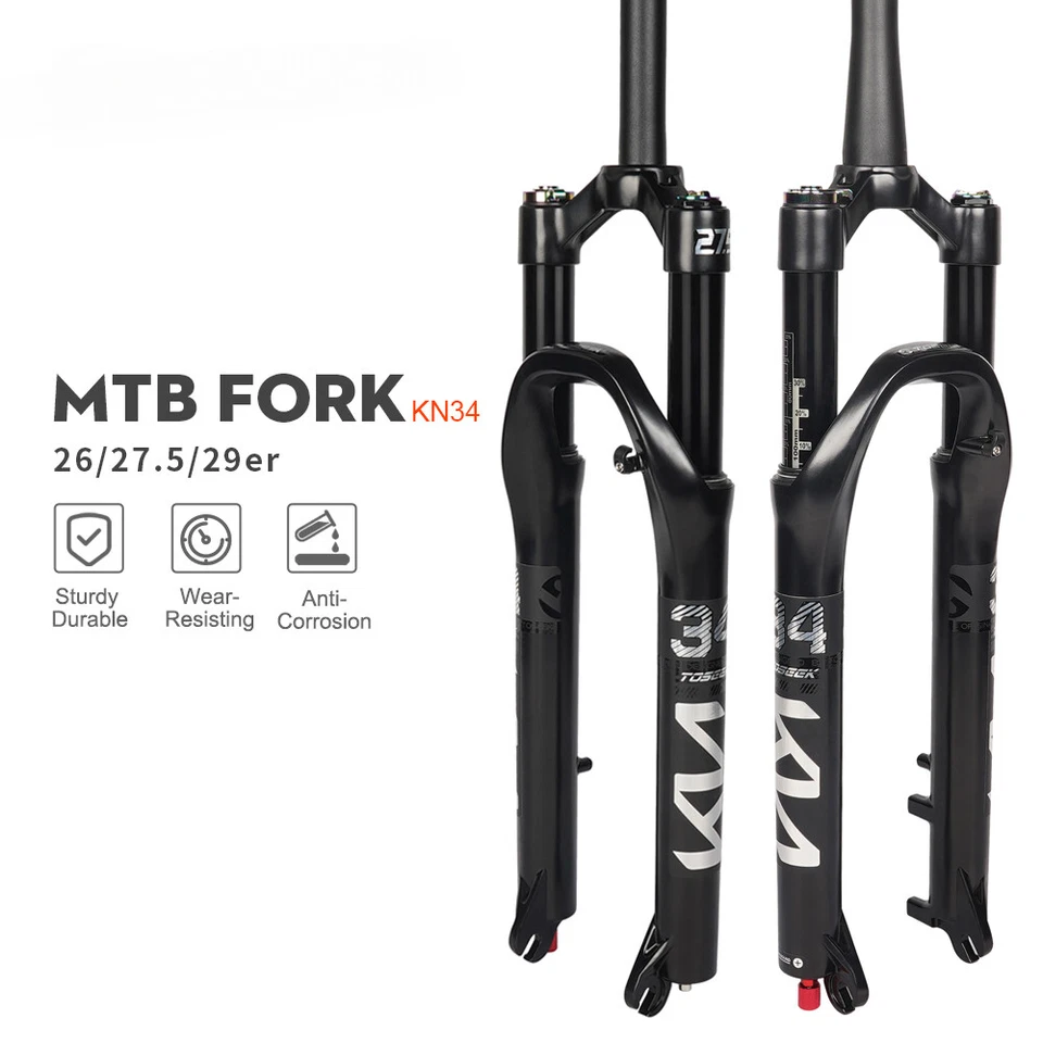 MTB Bicycle Fork 26/27.5/ 29 Inch Mountain Bike Front Suspension Air Fork - Image 1 of 4