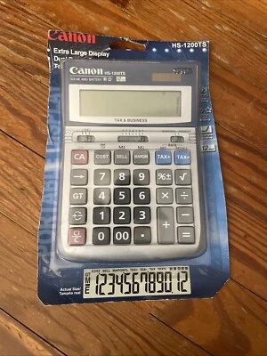 Canon HS-1200TS Desktop Calculator, 12-Digit LCD Never Opened  - Image 1 of 2