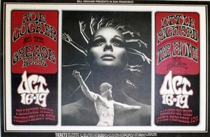 "JOE COCKER / LITTLE RICHARD / THE MOVE" Affiche U.S. originale entoilée 58x40cm - Picture 1 of 1