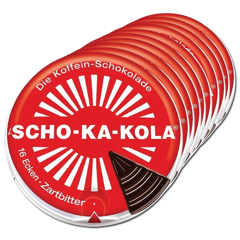 (32,97€/1kg) Scho-Ka-Kola, die Energie-Schokolade, 10 Dosen - Bild 1 von 1