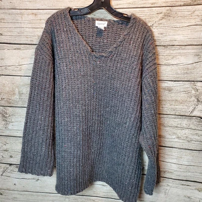 Suéter de Colección Años 90 Streetwear Mezcla de Lana Grueso Acanalado Tejido Calce Suelto Talla XL  Foto 1 de 3