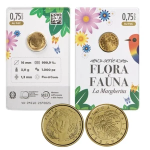 1/10 OZ ITALIA 2025 – 75 CENT SERIE FLORA E FAUNA – LA MARGHERITA - Picture 1 of 1