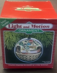 Hallmark Light and Motion Country Express Train Ornament 1988 - Picture 1 of 12