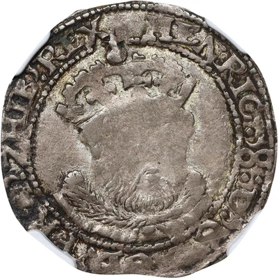 (1547-51) INGLATERRA GROAT HENRY VIII (4 PENIQUES) SOUTHWARK COMO NUEVO NGC AU-53 Foto 1 de 4