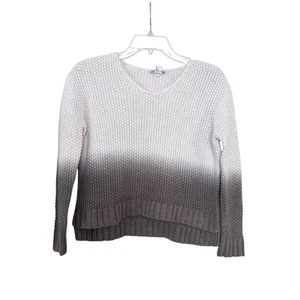 Bonpoint Girls Ecru Brown Ombre High Low Linen Cotton Sweater size 10 - Picture 1 of 5