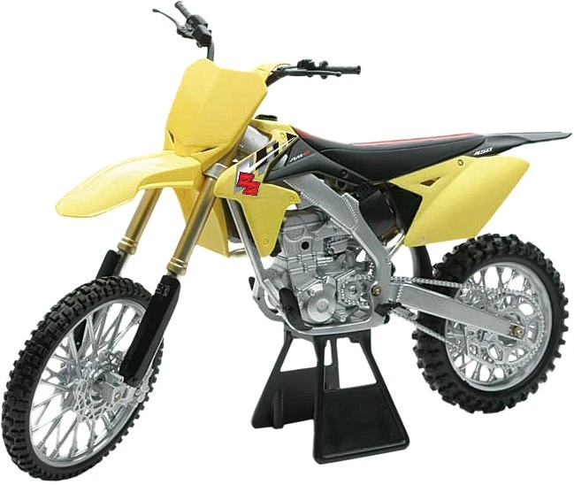 NEW-RAY REPLICA 1:6 RACE BIKE 14 SUZUKI RMZ450 YELLOW - Image 1 of 1