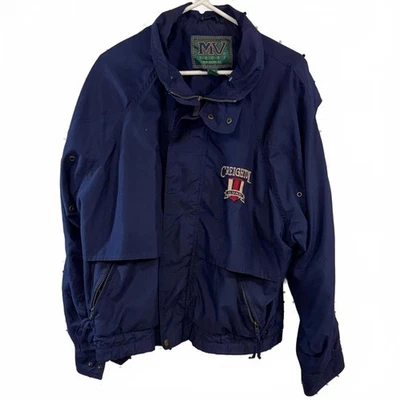 Chaqueta ligera grande MV Sport Creighton azul marino para hombre Foto 1 de 4