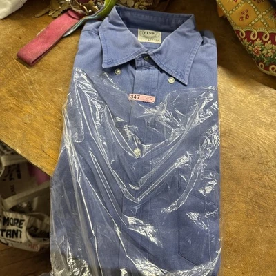 Camisa De Colección Thomas Rosa Algodón 16 34 Azul Amarillo Cuadros  Foto 1 de 4