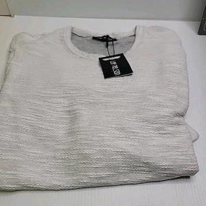 Camisa Pullover Informal Leif Nelson Para Hombre Talla Pequeña Manga Larga Gris Moderna Nueva Con Etiquetas - Imagen 1 de 4