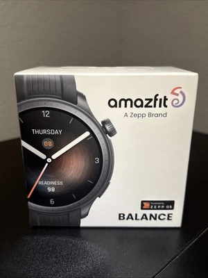 Amazfit Balance Smart Watch with Dual-band GPS Fitness Tracker Black  New Sealed - Image 1 of 4