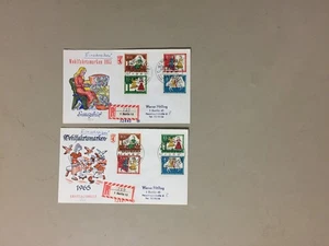 two Germany 1965 registered fdc w/same semipostal set,diff pictures - Picture 1 of 1