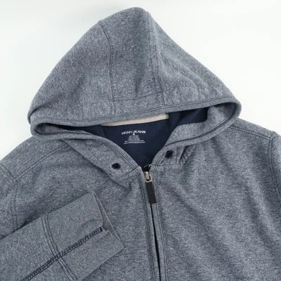 Sudadera con Capucha DKNY Jeans Para Hombres Cremallera Completa Gris Informal - Sin Cordón Foto 1 de 4
