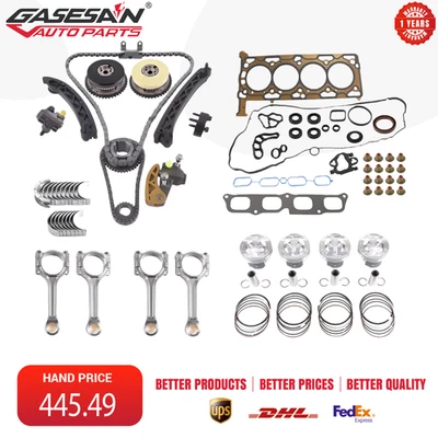 Engine Rebuild Kit Timing Chain Piston Con Rod For 13-21 GM Chevrolet Buick 2.5L - Image 1 of 4